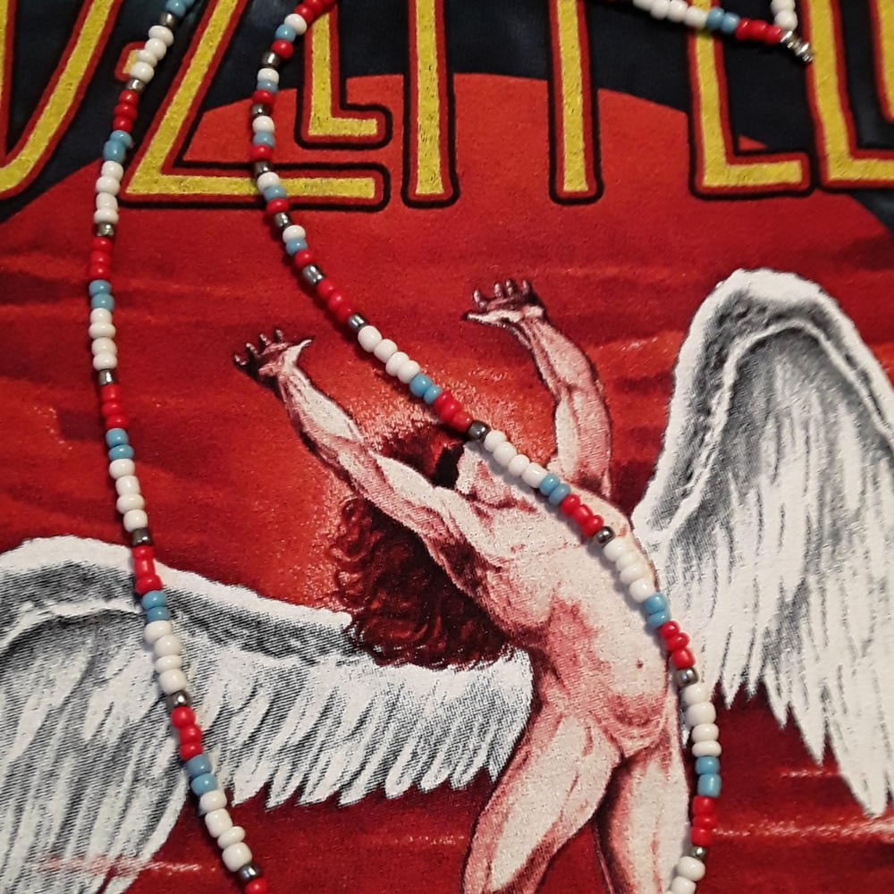 Led Zeppelin Beaded Necklace Handmade
